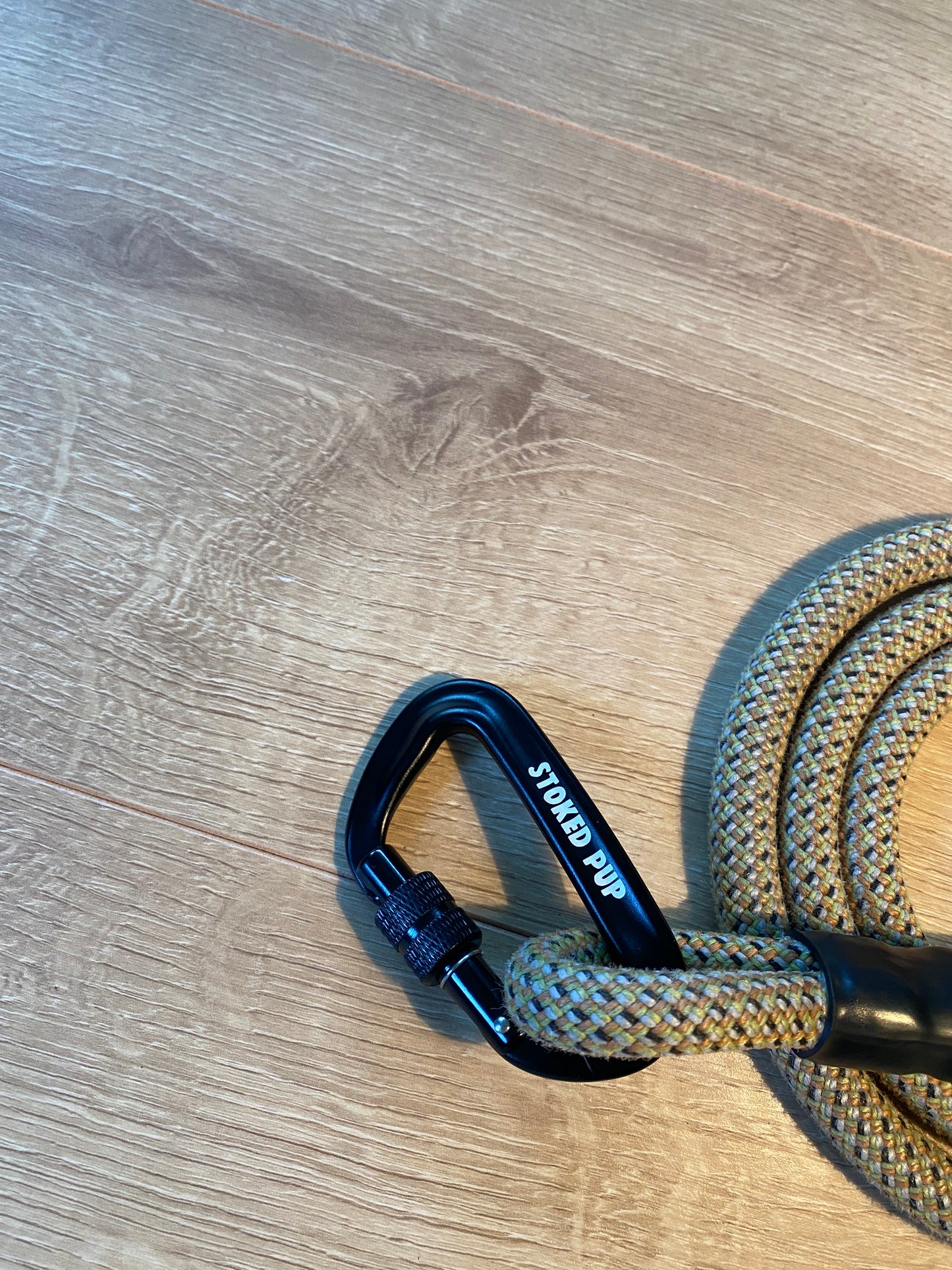 Recycled Climbing Rope Leash in Sand